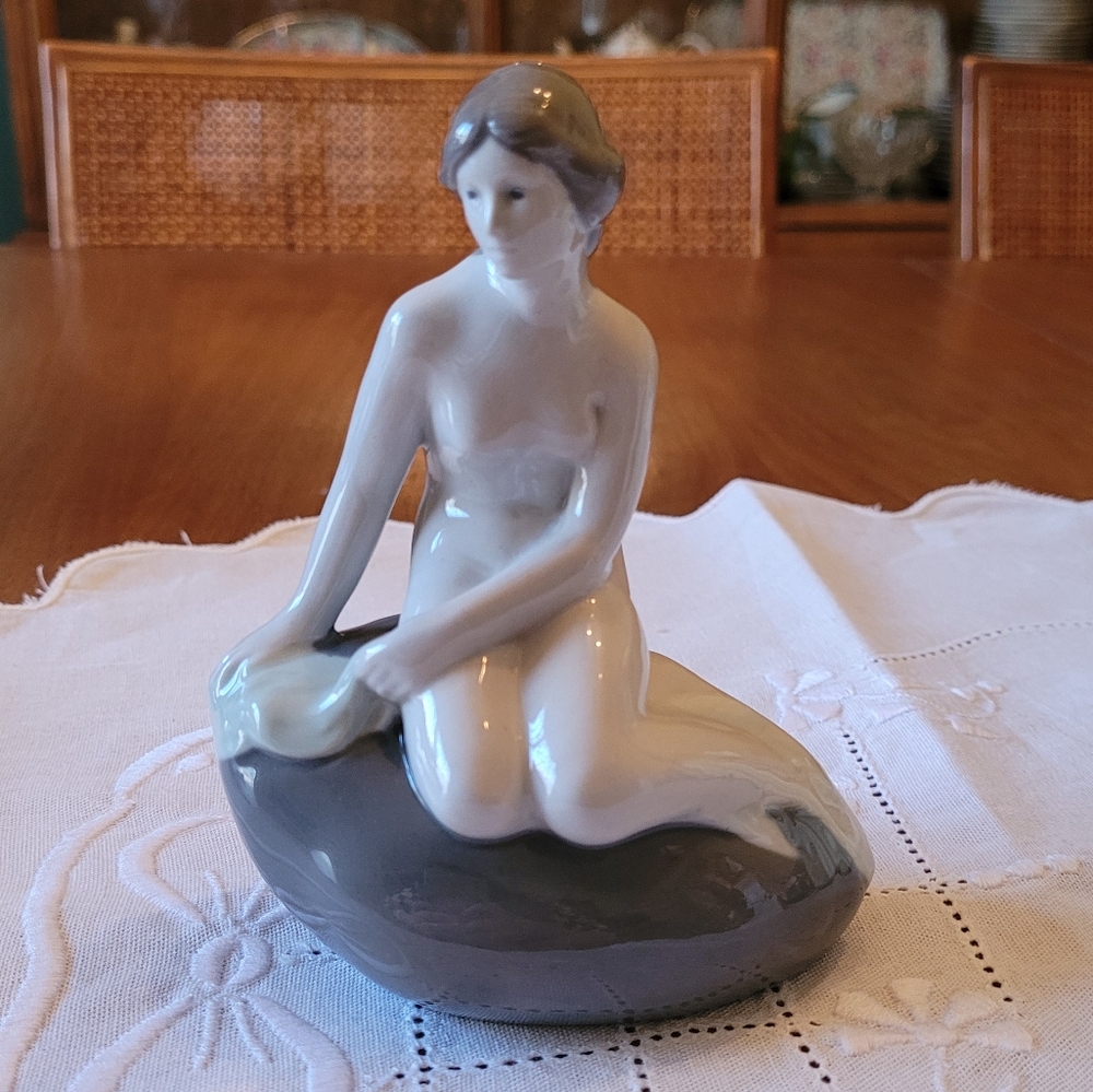 Vintage German Wagner and Apel Edvard Erikson Little Mermaid Porcelain Figure